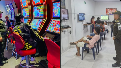EN EL MARCO DE LA SEMANA MAYOR, LA PROTECCION PONAL, DESPLEGÓ ACCIONES DE CONTROL EN CASINOS Y SALAS DE VIDEOJUEGOS DE LETICIA, CON EL FIN DE EVITAR EL INGRESO Y CONSUMO DE BEBIDAS EMBRIAGANTES POR PARTE DE NIÑOS, NIÑAS Y ADOLESCENTES.
