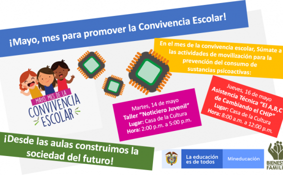 image for ¡Mayo, mes para promover la Convivencia Escolar! ¡Participa en las actividades de esta semana! 
