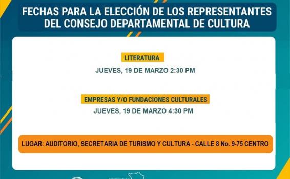 image for NUEVAS FECHAS PARA ELEGIR A LOS REPRESENTANTES DE CULTURA