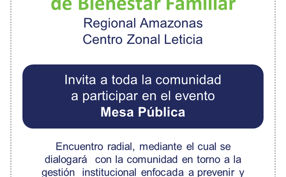 image for MESA PÚBLICA - CENTRO ZONAL LETICIA 