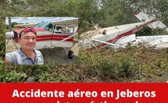 Aeronave que sufrió accidente aéreo no trasladaba pasajeros image for Aeronave que sufrió accidente aéreo no trasladaba pasajeros