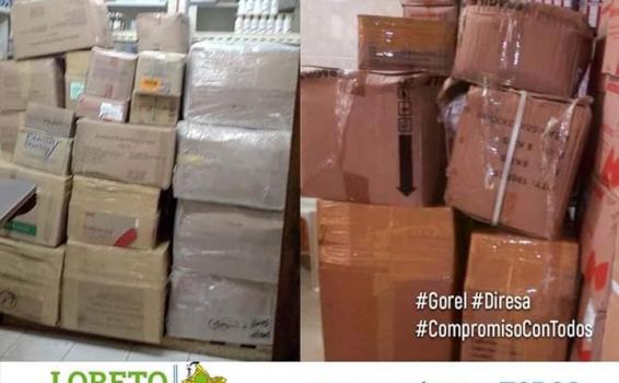 Cajas con medicamento en una bodega