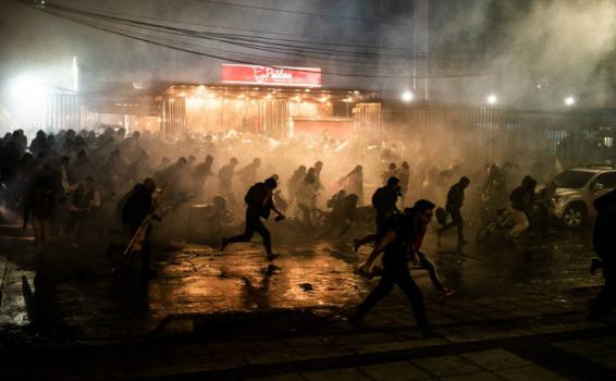 Estudiante en las calles de Bogota