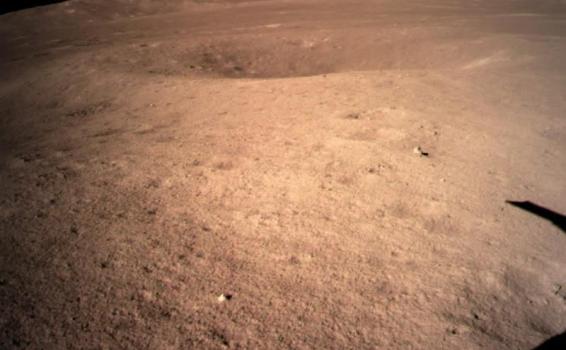Imagen representando el alunizaje de una sonda en la Luna