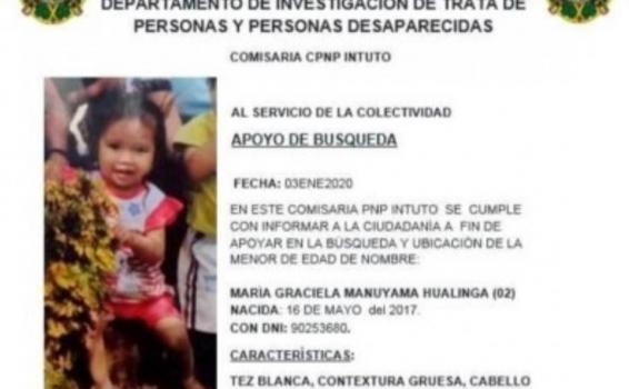 image for Familia busca niña de dos años desaparecida la semana pasada 