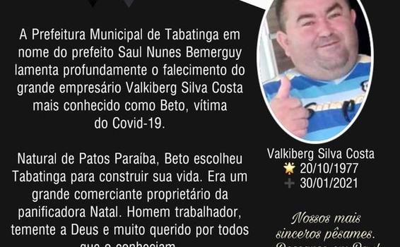 image for Prefeitura lamenta falecimento de empresário Valkiberg