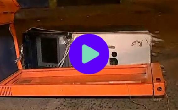 Intento de robo a cajero Captura de pantalla de video en página web latina