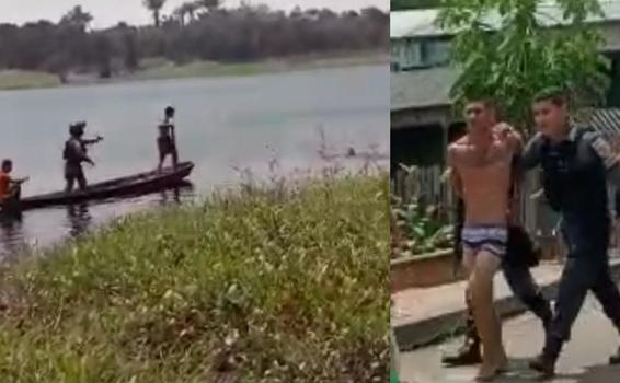 PM usa canoa e prende criminoso image for PM usa canoa e prende criminoso