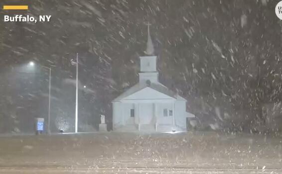 image for Snowstorm in progress west of New York