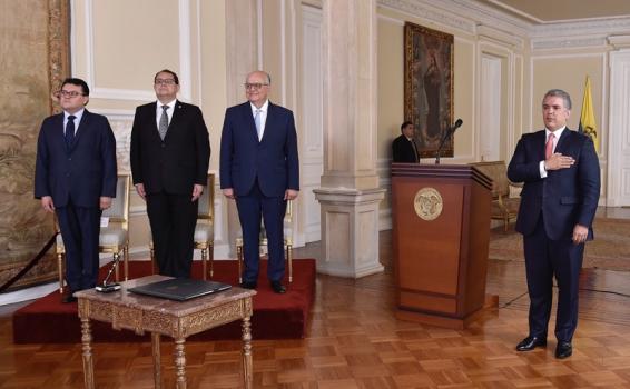 Presidente Ivan Duque en acto de posecion de embajador