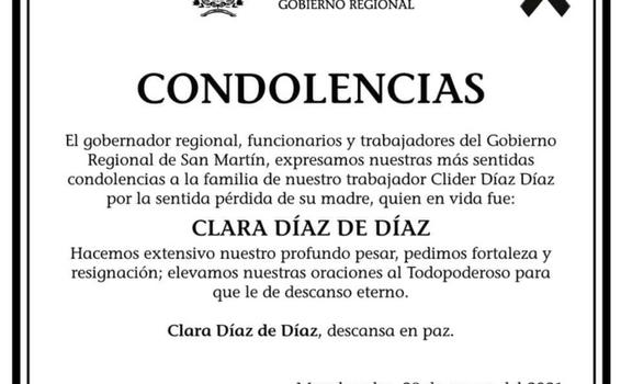 image for Condolencias por la pérdida de la madre de Clider Díaz Díaz 