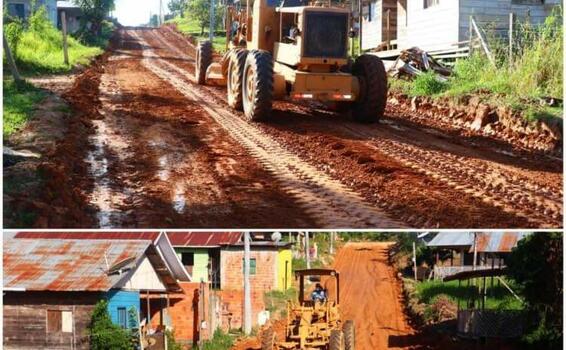 image for Bairro Eduardo Braga recebe trabalhos de terraplanagem e pavimentação