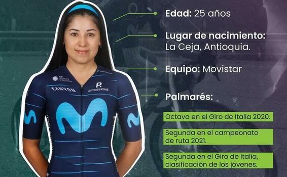 image for Paula Patiño colombiana y suramericana que participa en Letour Femmes 2022