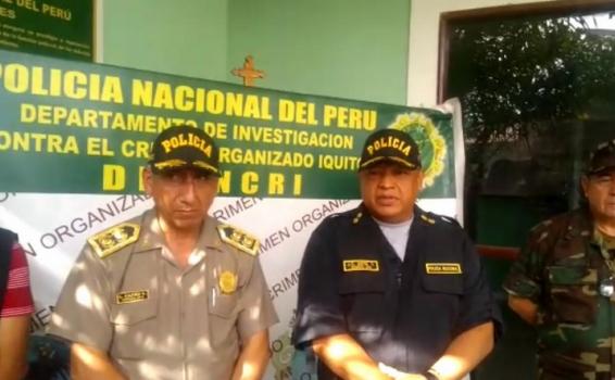 Militares peruanos en una rueda de prensa