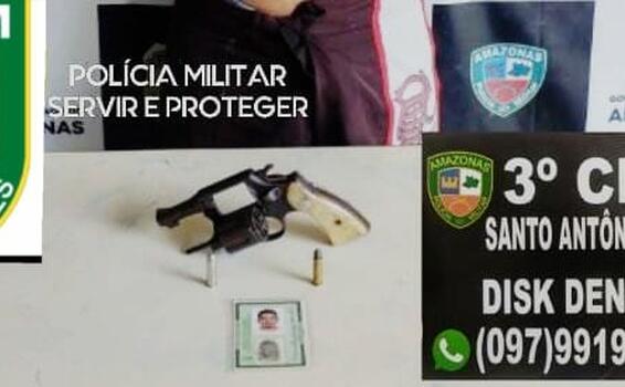 PM detém homem por porte ilegal de arma de fogo em Santo Antônio do Iça image for PM detém homem por porte ilegal de arma de fogo em Santo Antônio do Iça