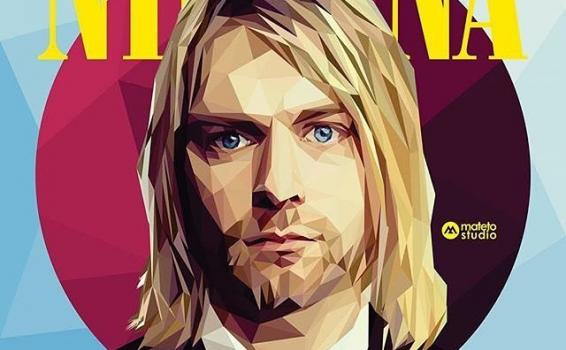  kurt cobain en un afiche