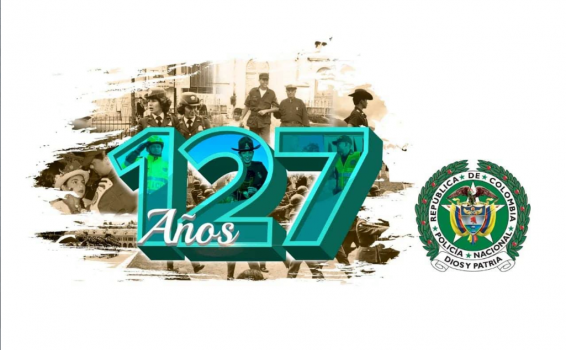 Logo de la policia en sus 127 años