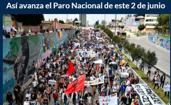 Miércoles / Así avanza el Paro Nacional de este 2 de junio image for Miércoles / Así avanza el Paro Nacional de este 2 de junio