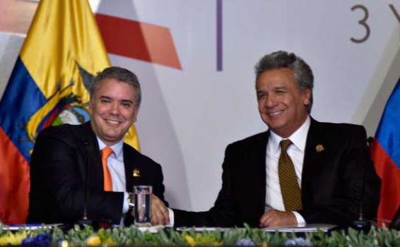 Presidente de Colombia y Ecuador en reunion