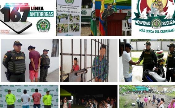 Collage de fotos de noticias de la policia