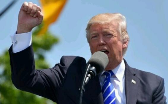 Trump en un discurso Trump en un discurso
