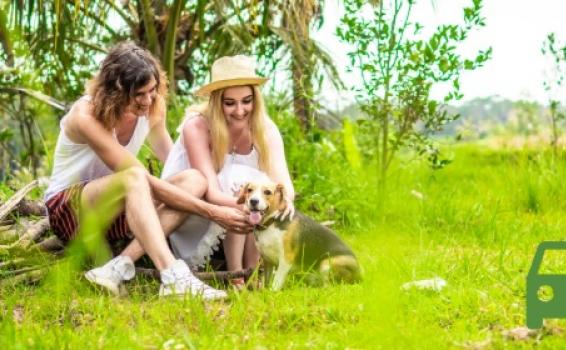 Dos mujeres en un bosque