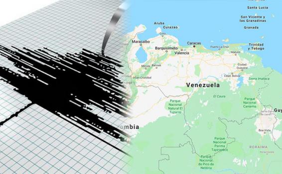 Imagen recreando el sismo en Venezuela