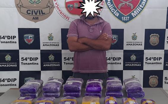 image for Homem é preso por tráfico de drogas em Tonatins