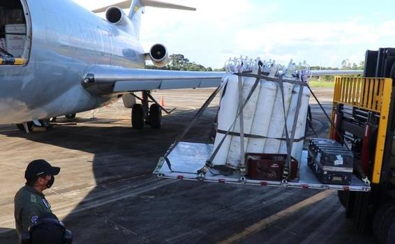 Apoyo vital para el hospital San Rafael de Leticia Amazonas, llevado a cabo por su Fuerza Aérea