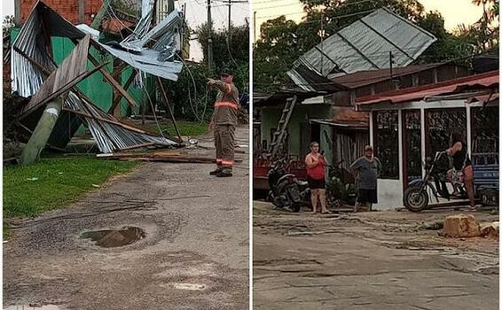 Temporal causa prejuízos na fronteira Brasil/Colômbia Temporal causa prejuízos na fronteira Brasil/Colômbia