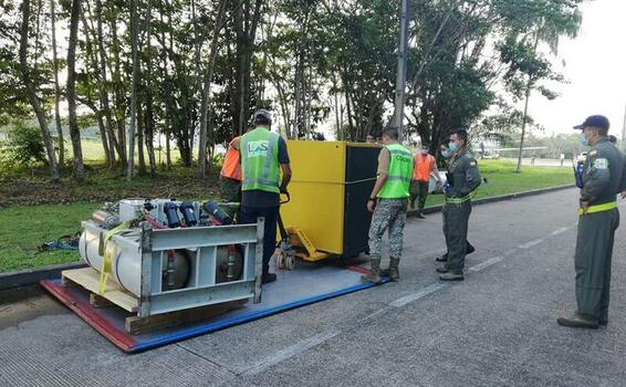 Transporte de elementos esenciales para el sector de la salud en el Amazonas, fue apoyado por la FAC