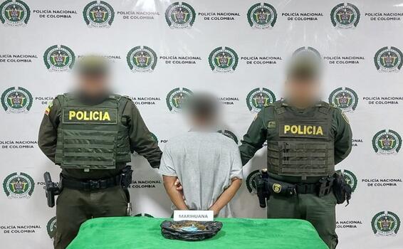 SUJETO CON MÁS DE 200 GRAMOS DE MARIHUANA, FUE CAPTURADO DURANTE EL PLAN CONTRA EXPENDIO Y TRÁFICO DE DROGAS