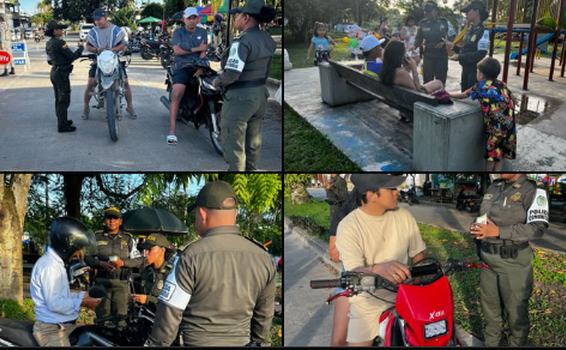 POLICÍA COMUNITARIA REALIZA CAMPAÑAS CONTRA EL HURTO EN TODAS SUS MODALIDADES, LLEVANDO MENSAJES DE PREVENCIÓN DEL DELITO A LA COMUNIDAD AMAZONENSE.