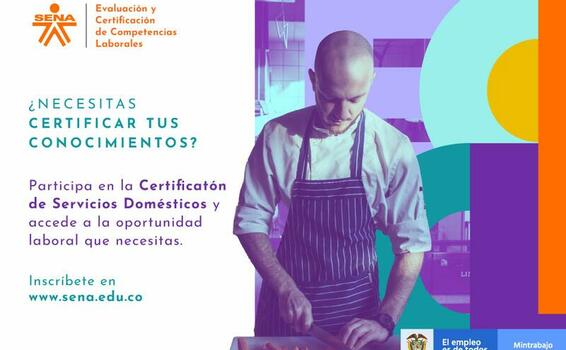 1.500 trabajadores domésticos se podrán certificar a través del SENA 1.500 trabajadores domésticos se podrán certificar a través del SENA
