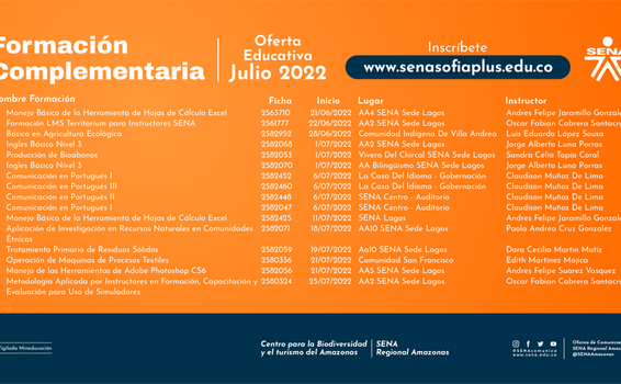  👀😱¡Aprovecha esta temporada de vacaciones y #EstudiaEnElSENA Cursos Cortos! 😎🥳🤪 Conoce la oferta del SENA Amazonas