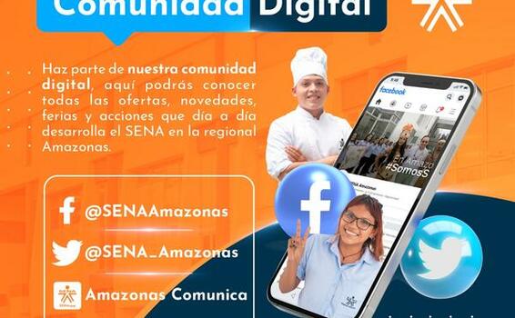 😎💯 Únete a nuestra comunidad digital SENA Amazonas y ¡Síguenos en nuestras redes sociales! 📲💻 👉