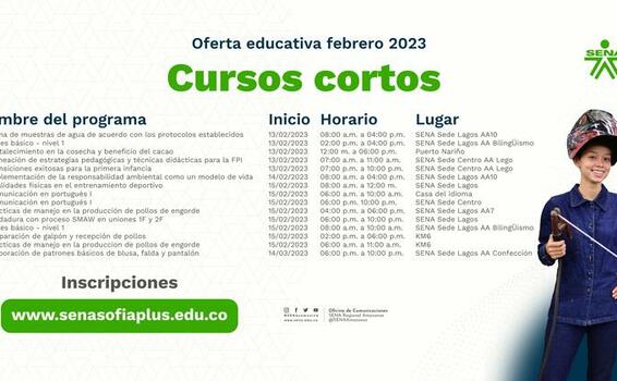 ❤️💘¡En febrero déjate flechar por nuestros #CursosCortosSENA! 💟💗 