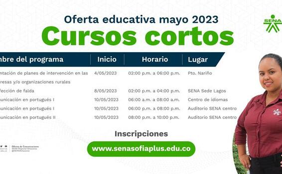 ¡En el mes de mayo el SENA Regional #Amazonas te trae nuevos #CursosCortosSENA! 👩🏼‍🏫👌