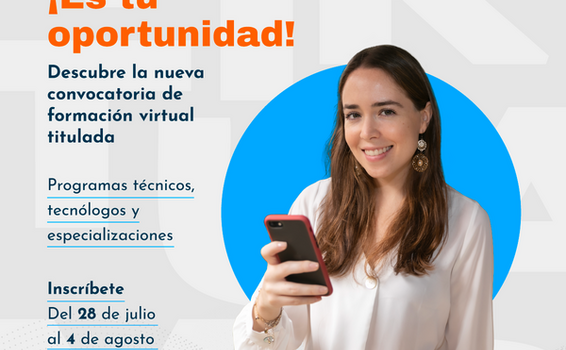 Estudia eso que te hace feliz en este segundo semestre. Descubre la nueva convocatoria de formación virtual del SENA. Inscríbete a partir de este jueves 28 de julio en www.senasofiaplus.edu.co