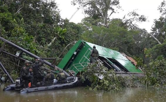 Golpe contra la explotación ilícita de yacimientos mineros en la Amazonía colombiana