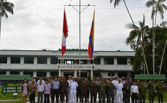 Colombia, Brasil y Perú, honran los Símbolos Patrios en ceremonia Tripartita