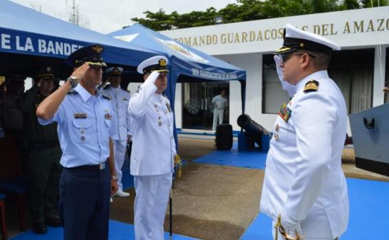 GAAMA participa en ceremonia militar de transmisión del Comando de Guardacostas en el Amazonas