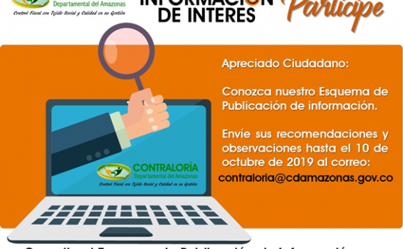 CDA ACTUALIZA SU ESQUEMA DE PUBLICACION DE INFORMACION - PARTICIPE CDA ACTUALIZA SU ESQUEMA DE PUBLICACION DE INFORMACION - PARTICIPE