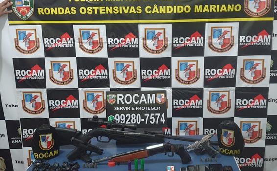2º BPCHQ/ROCAM apreendem quatro armas de fogo após mortes por intervenção policial durante operação HÓRUS 2º BPCHQ/ROCAM apreendem quatro armas de fogo após mortes por intervenção policial durante operação HÓRUS