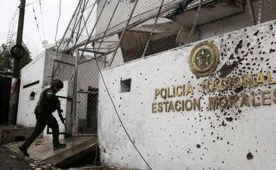 Ataque con dron explosivo contra la Estación de Policía de Morales, Cauca Ataque con dron explosivo contra la Estación de Policía de Morales, Cauca