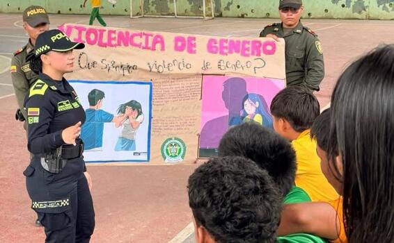 Patrulla Púrpura lideró jornada de prevención contra la violencia basada en género en Puerto Nariño