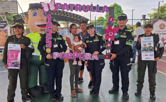 La Patrulla Púrpura lidera jornada de sensibilización en el barrio Porvenir