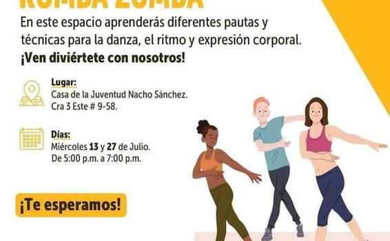 Casa de la Juventud Nacho Sánchez invita al taller de rumba zumba