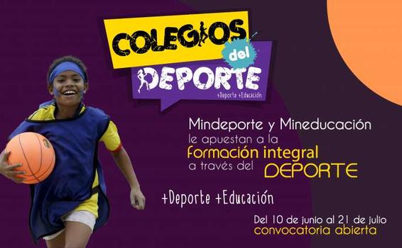 Mindeporte y Mineducación abren convocatoria para postulación al proyecto Colegios del Deporte