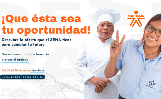 🚨 ¡Oye!🚨 Ampliamos el plazo de nuestra convocatoria de formación presencial titulada. 😎👌 Hasta el 30 de mayo puedes inscribirte en las formaciones Técnicas, Tecnólogas u Operario del SENA Amazonas. 🚨 ¡Oye!🚨 Ampliamos el plazo de nuestra convocatoria de formación presencial titulada. 😎👌 Hasta el 30 de mayo puedes inscribirte en las formaciones Técnicas, Tecnólogas u Operario del SENA Amazonas.